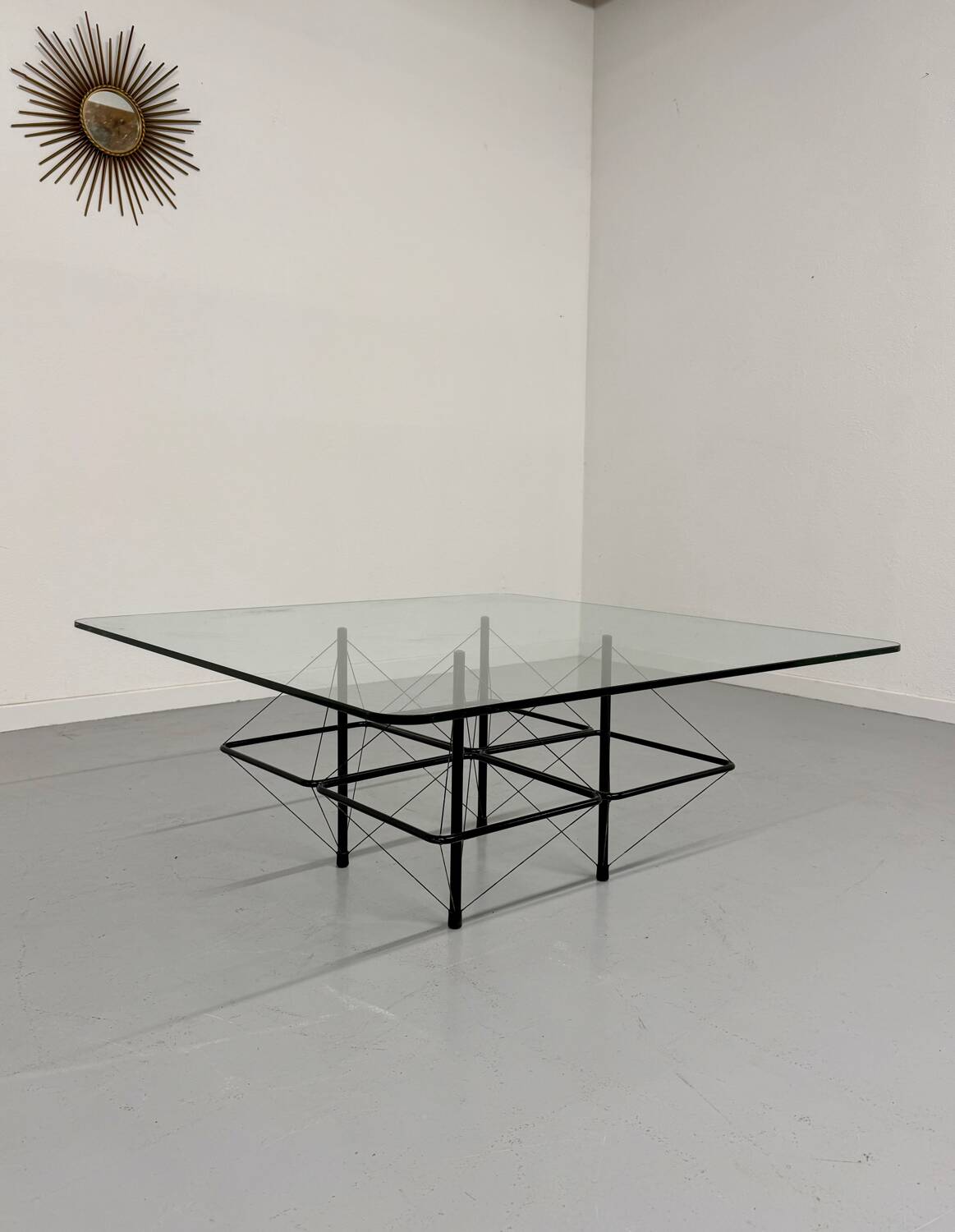 Vintage Italian architectural design coffee table from the 1970s