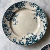 Series of 4 ceramic dessert plates from Saint Amand