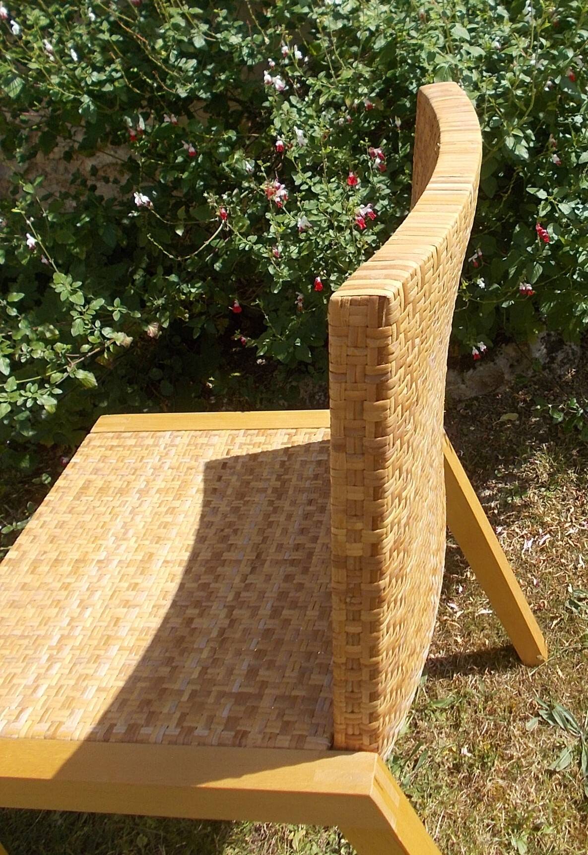 wicker wooden chair
