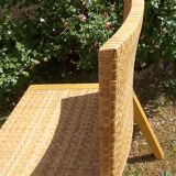 Chaise en bois et osier
