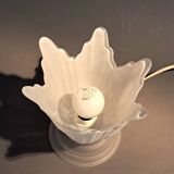 Art Deco style 1960s bedside lamp in molded and granite glass.