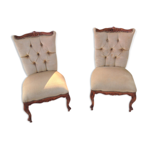 Paire de fauteuils crapaud