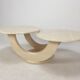 Italian travertine coffee table, 1980s