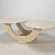 Italian travertine coffee table, 1980s