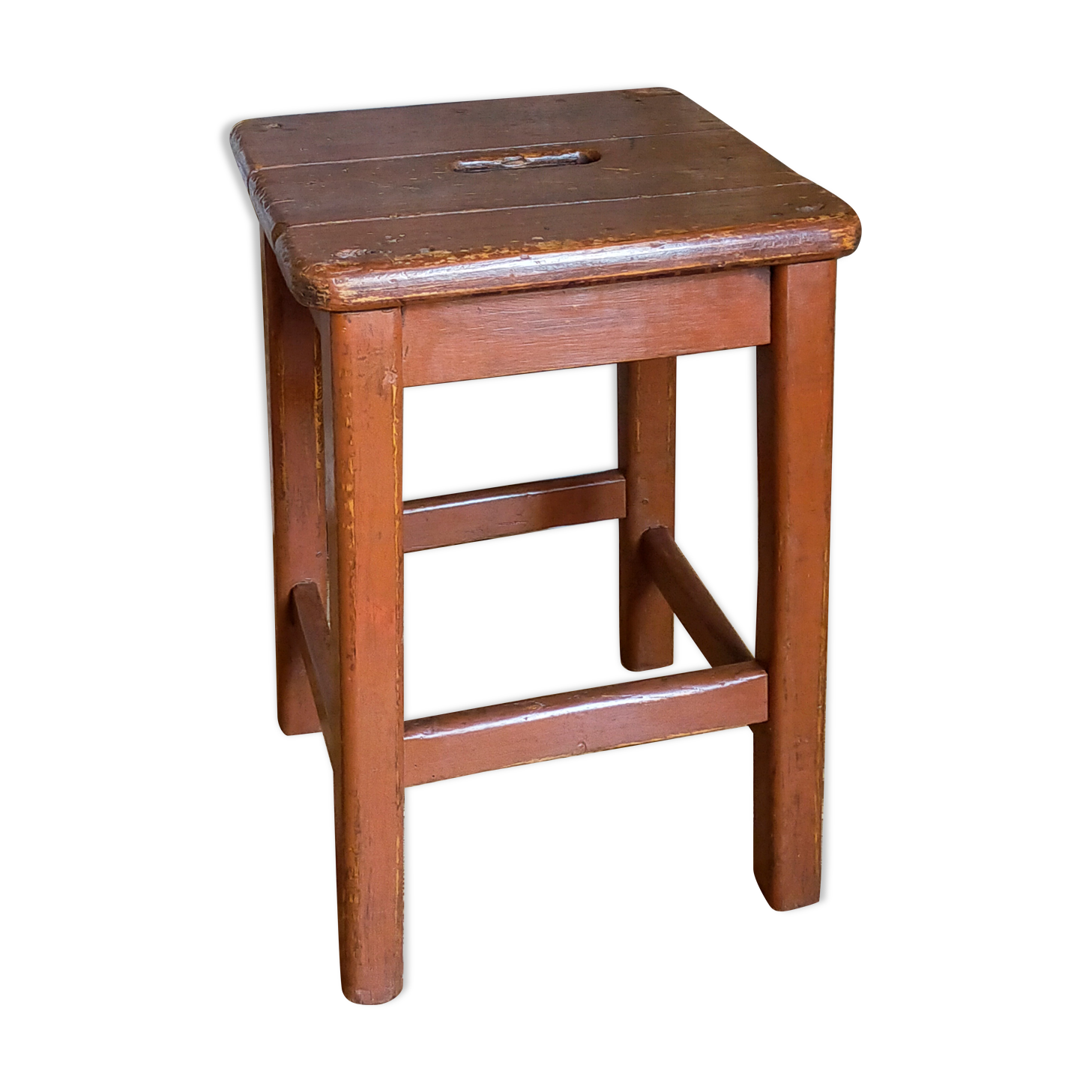 Workshop stool in old solid wood