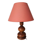 Turned wooden table lamp
