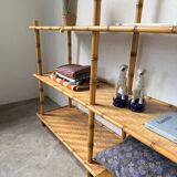 Large rattan shelf 1960