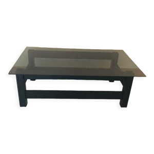 Table dessus verre fumé