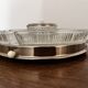Serving dish on a mirror tray
