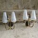 Pair of double vintage wall lights