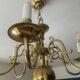 Antique Dutch 6-light chandelier in solid bronze