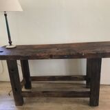 Old solid oak workbench