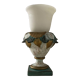 Lampe vintage en opaline et plâtre