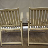 Set of 2 vintage folding armchairs