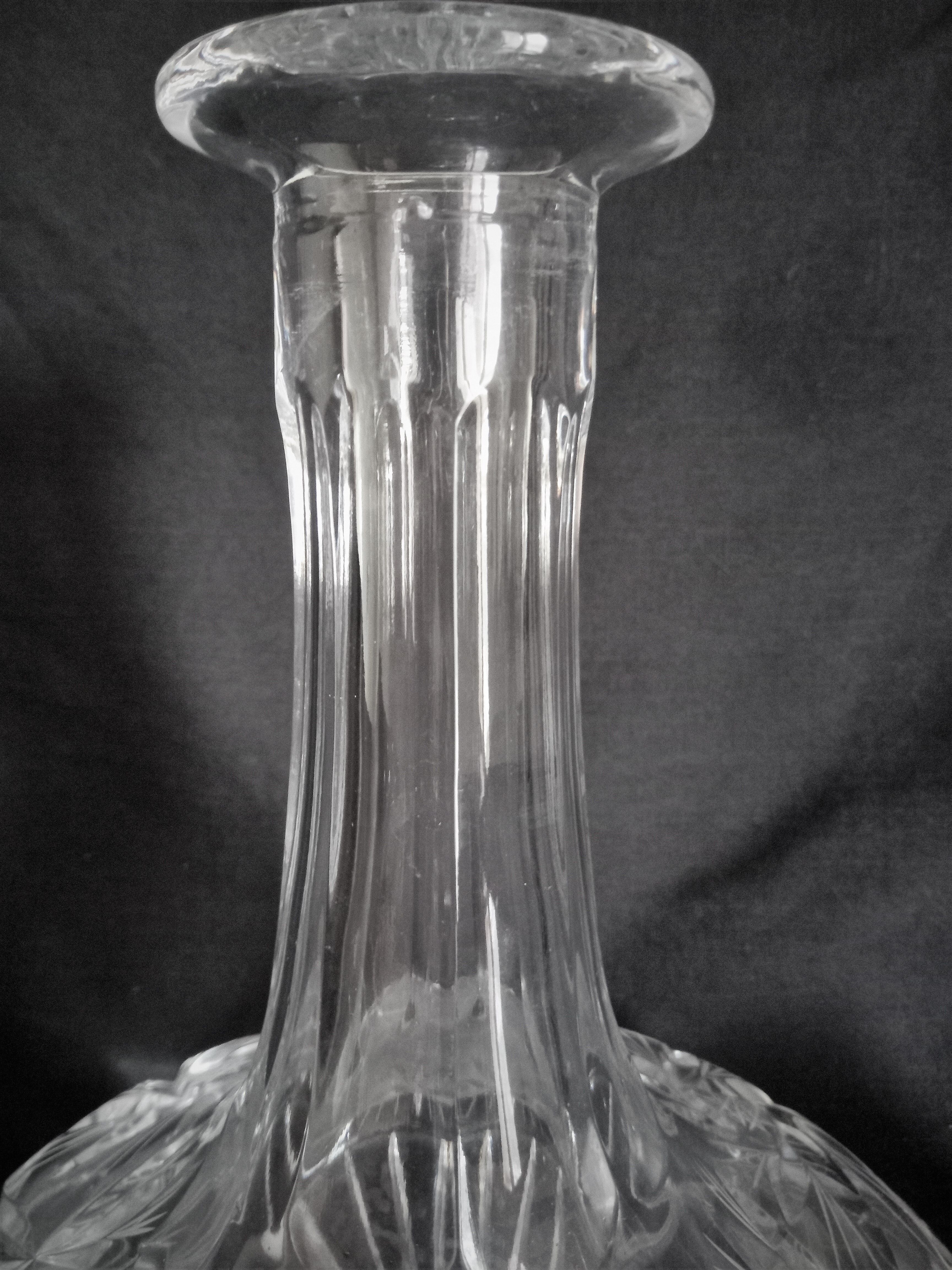 Bohemian cut crystal wine decanter