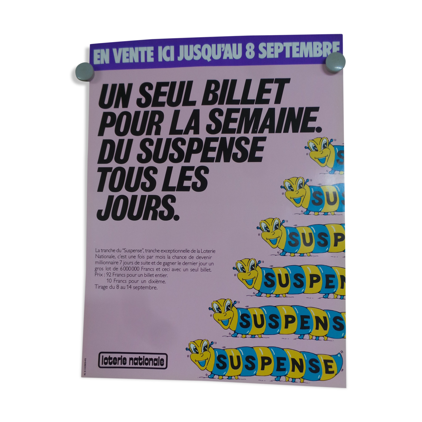 Original National Lottery suspense purple headband