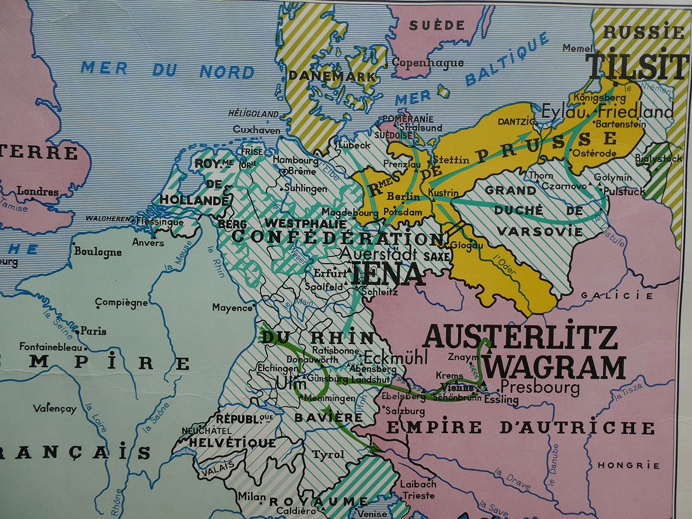 Ancient school map of Europe from 1812 to 1815 - No.228 /229