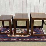 Set of 3 teak nesting tables from the 70s