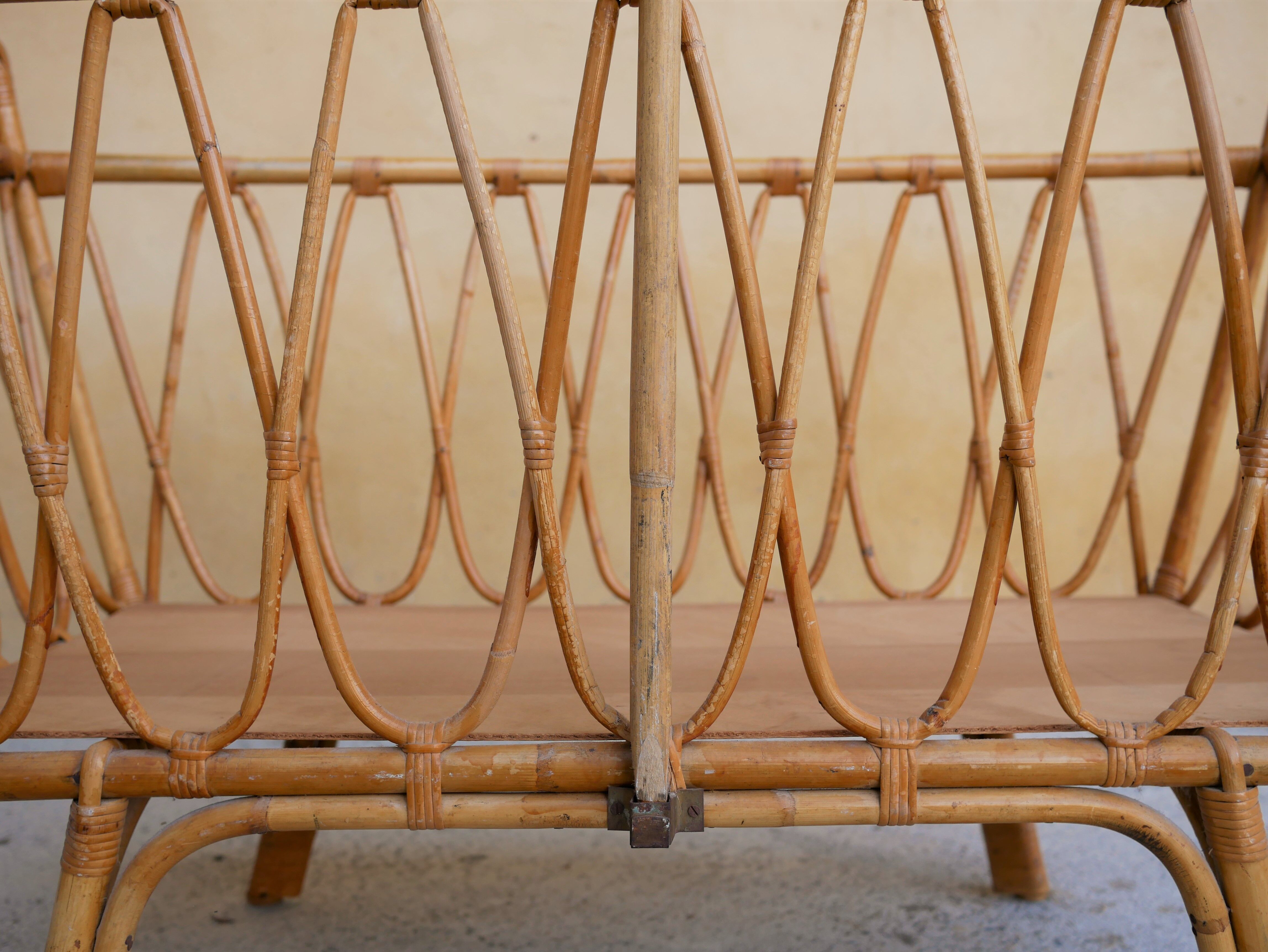 Vintage cradle rattan