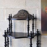 Antique black wood partition shelf in Napoleon style