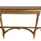Marble and gilded wood console table