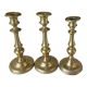 Lot 3 chandeliers cuivre jaune