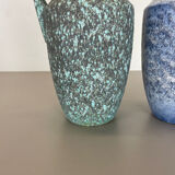 Set of Two Pottery Fat Lava "Supercolor" Vases by Scheurich Germany WGP