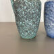 Set of Two Pottery Fat Lava "Supercolor" Vases by Scheurich Germany WGP
