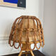 Lampe en rotin Louis Sognot années 1960