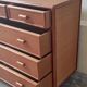 Chest of drawers 5 drawers wood and cannage – 80s