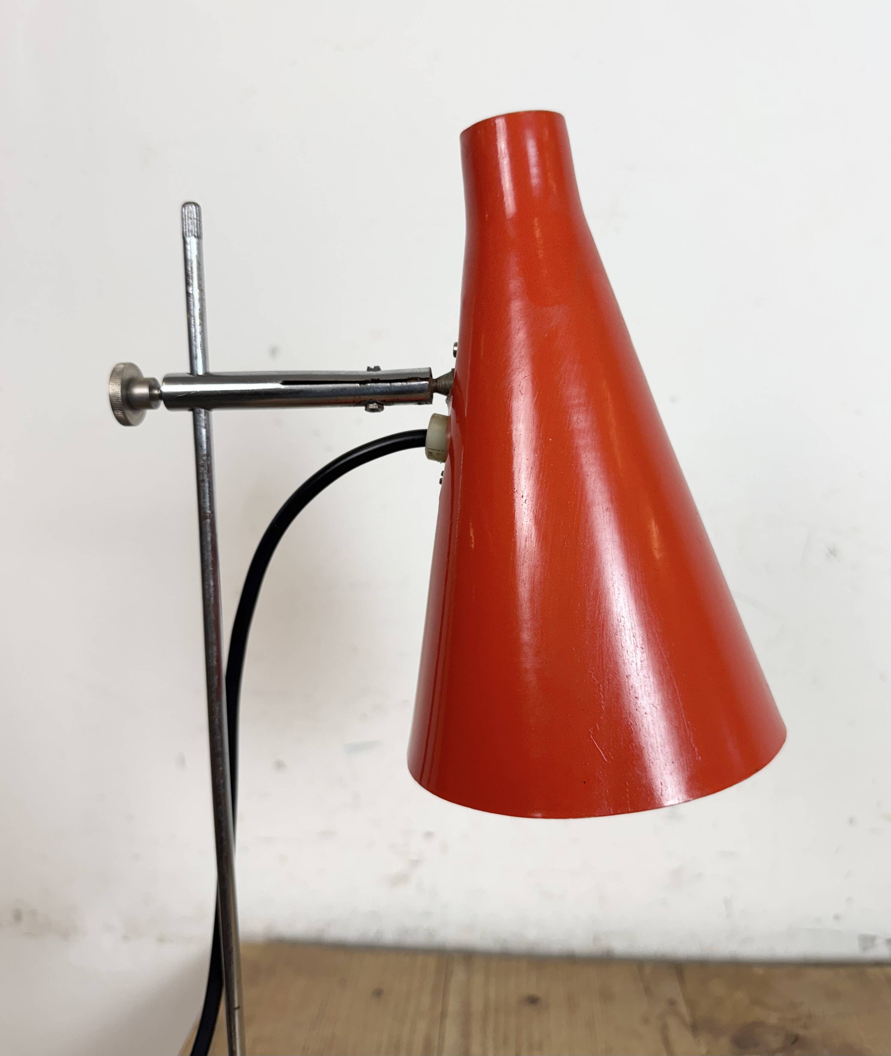 Vintage Red Table Lamp , 1970s