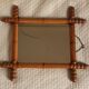 Vintage mirror turned bamboo wood chain years 30/50 - 40x46cm