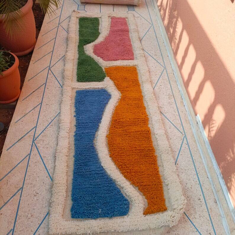 Moroccan handmade runner rug 300cmx70cm