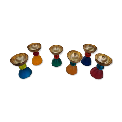 6 coupes resine et metal dore migeon et migeon