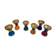 6 resin and gilded metal cups, Migeon and Migeon