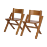 Vintage oak side chairs, 1970s, set of 2