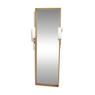 Scandinavian oak mirror, Sweden 1960