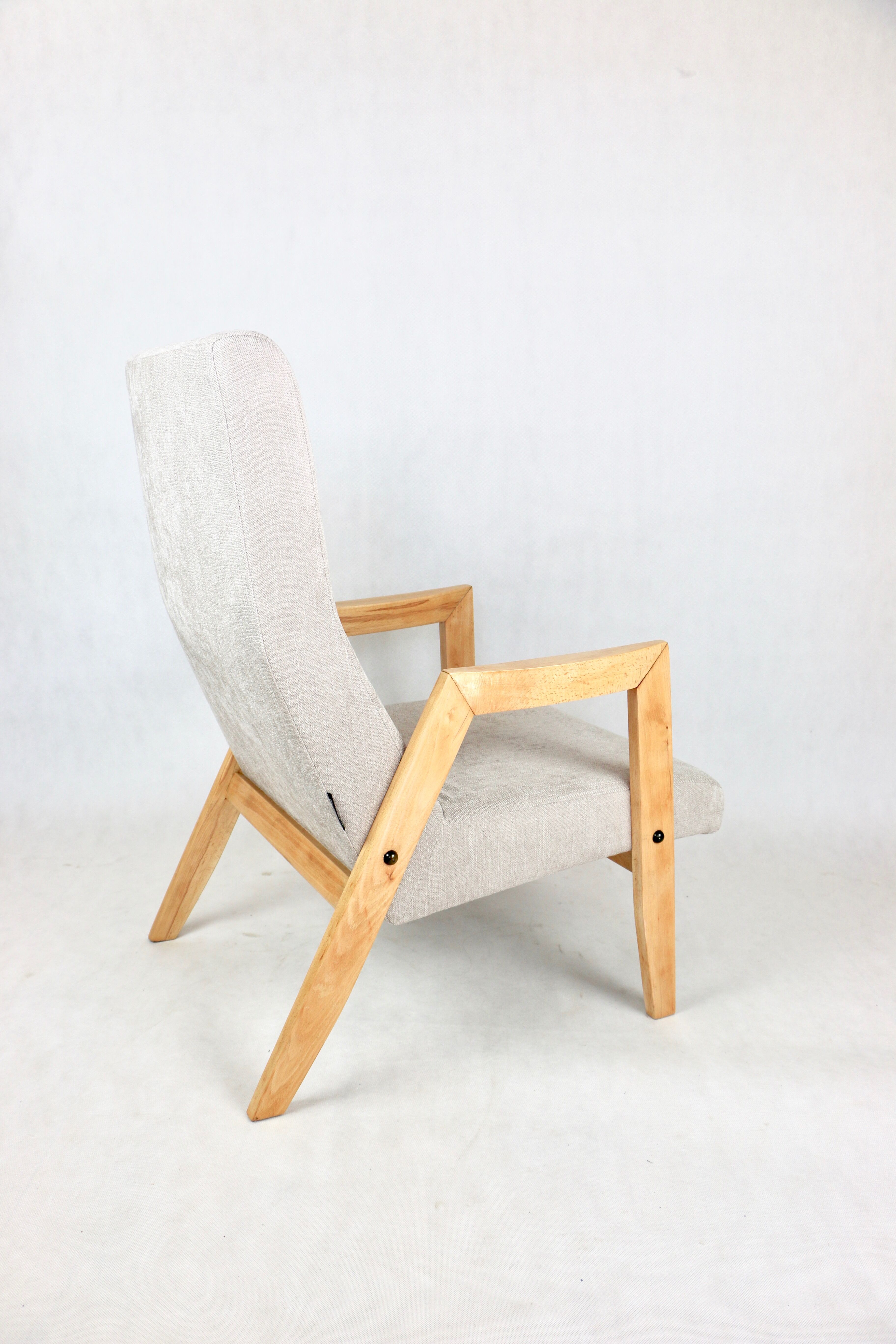 Beige danubio vintage design chair, 1970s