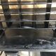 Old black metal postal sorting furniture + 30 perforated lockers + vintage stool