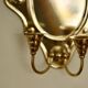 Large Swedish brass wall sconces in mid-century baroque style.