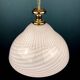 Large swirling Italian pendant lamp in pink Murano glass, 1970s.