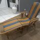 Old rattan and bamboo lounge chair in 1920