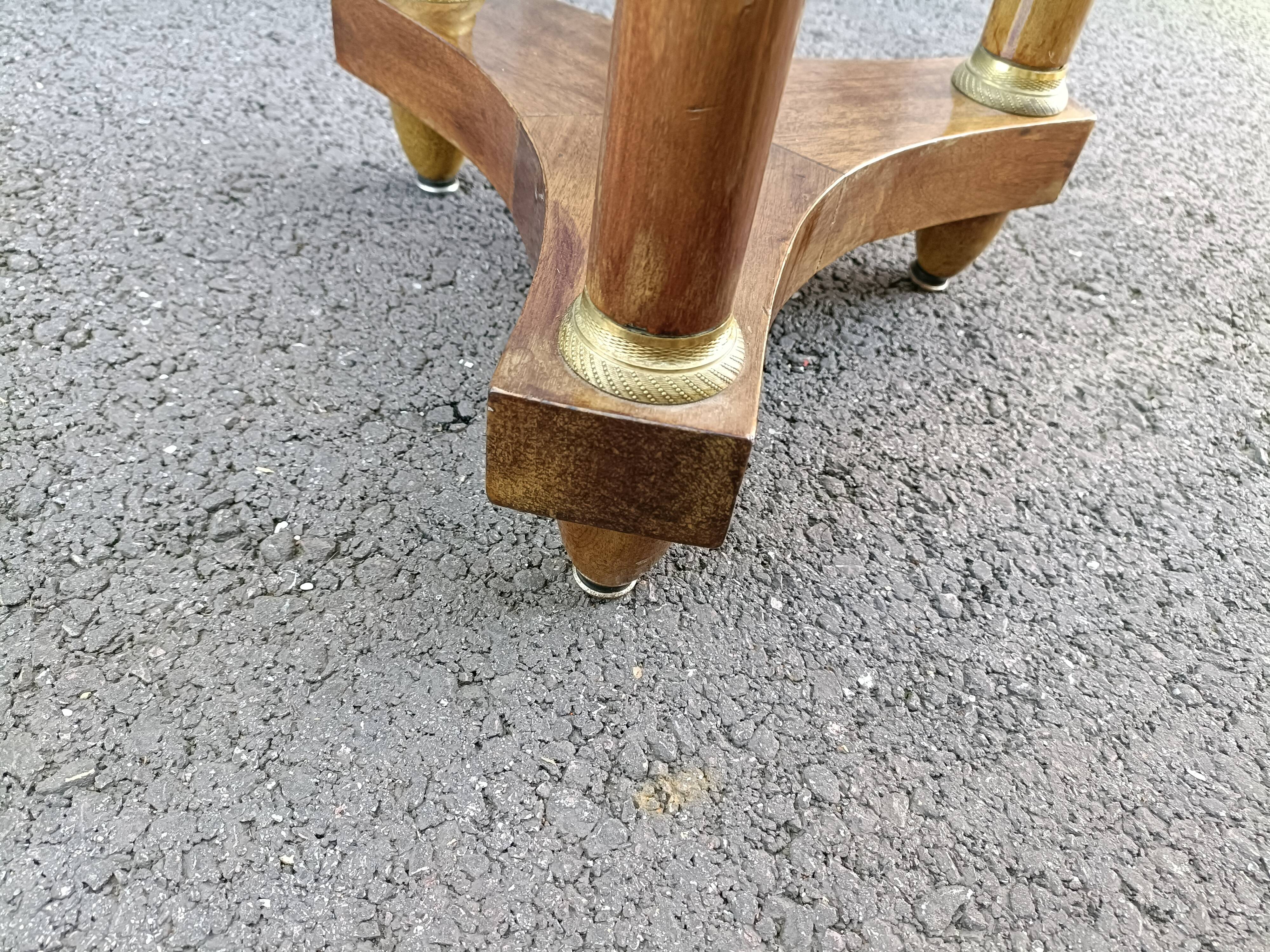 Gueridon side table empire style marble top