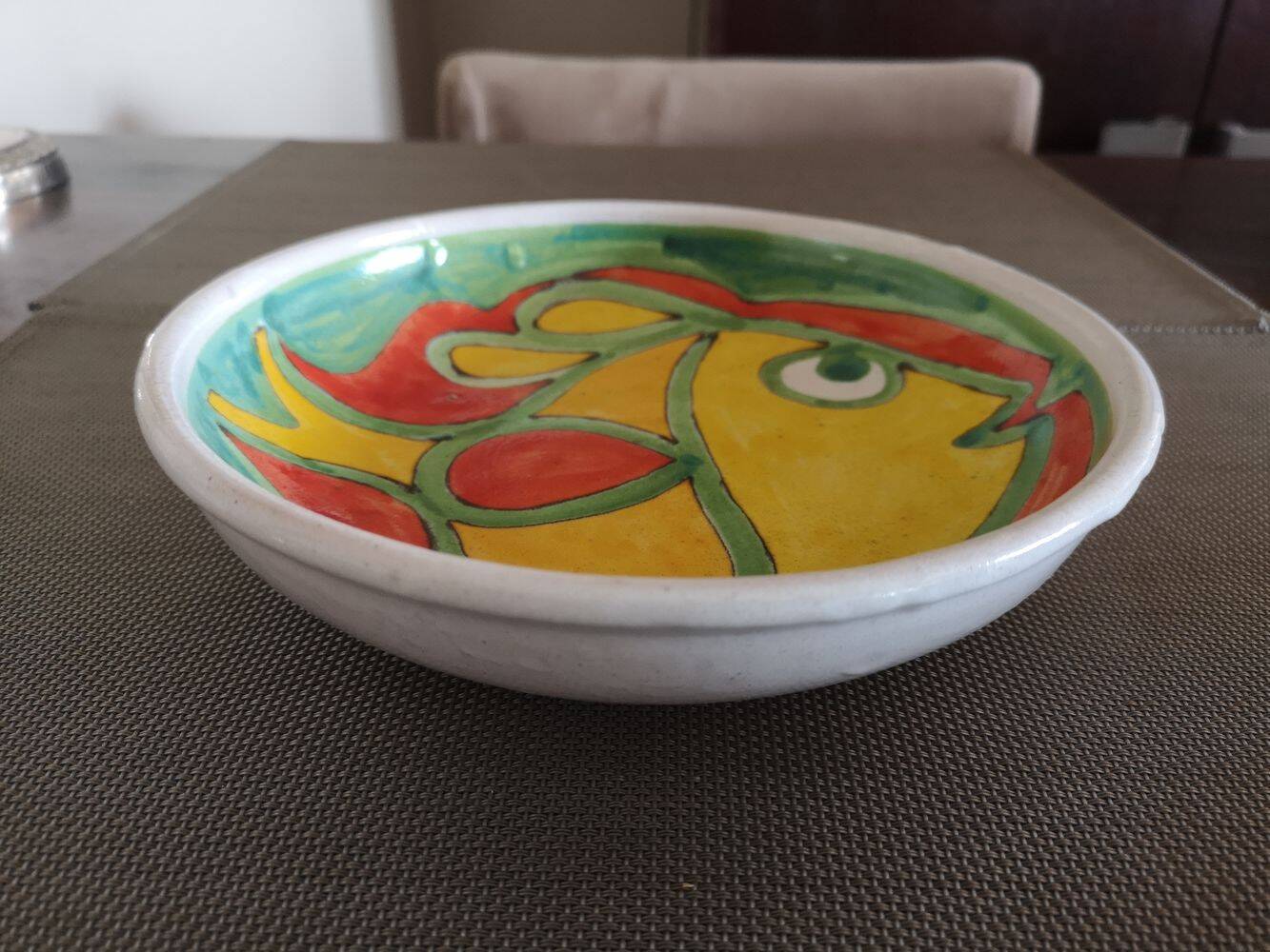 Glazed terracotta bowl/centerpiece - Giovanni Desimone - Italy - 1960s