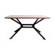 Extendable wooden and metal table, 80s