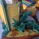 Cigarette case - Cigar pot - Rooster figurine - glazed ceramic