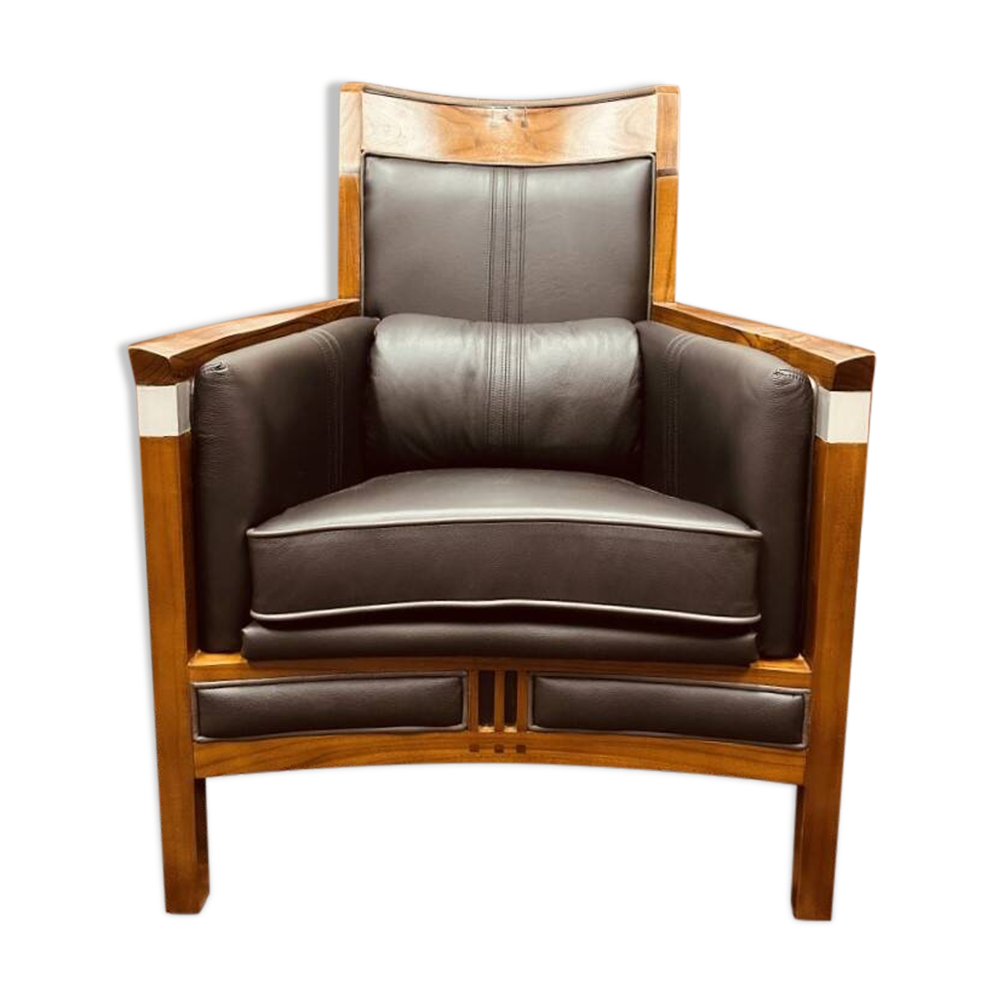 Classic Art Deco Armchair Black High