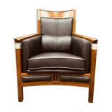 Classic Art Deco Armchair Black High