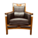 Classic Art Deco Armchair Black High