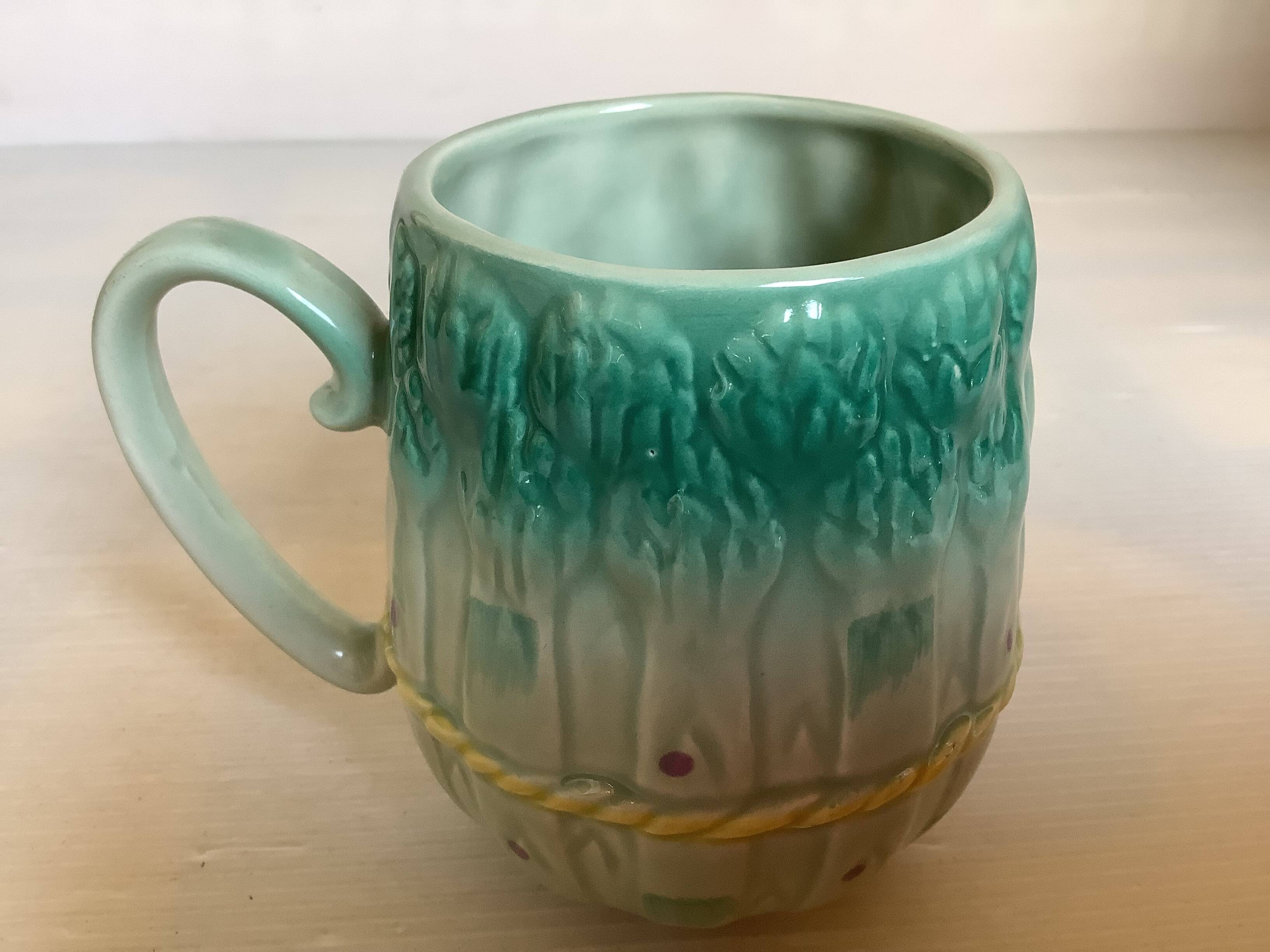 Tasse mug barbotine asperges